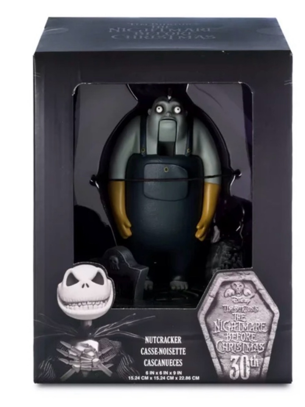 The Nightmare Before Christmas Oogie Boogie Nutcracker Figure - Black & Gray